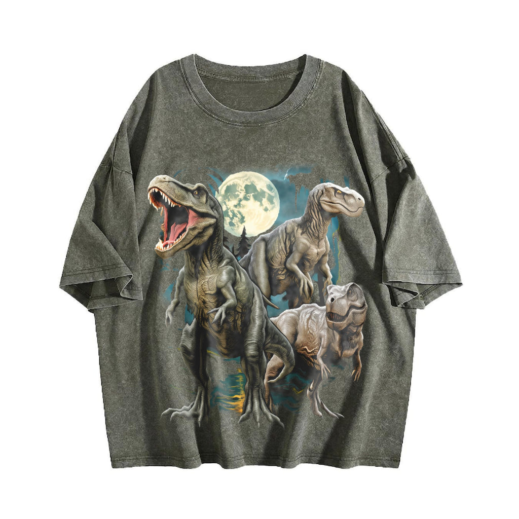 T-rex Dinosaur 90s Vintage Washed T-Shirt product image 4