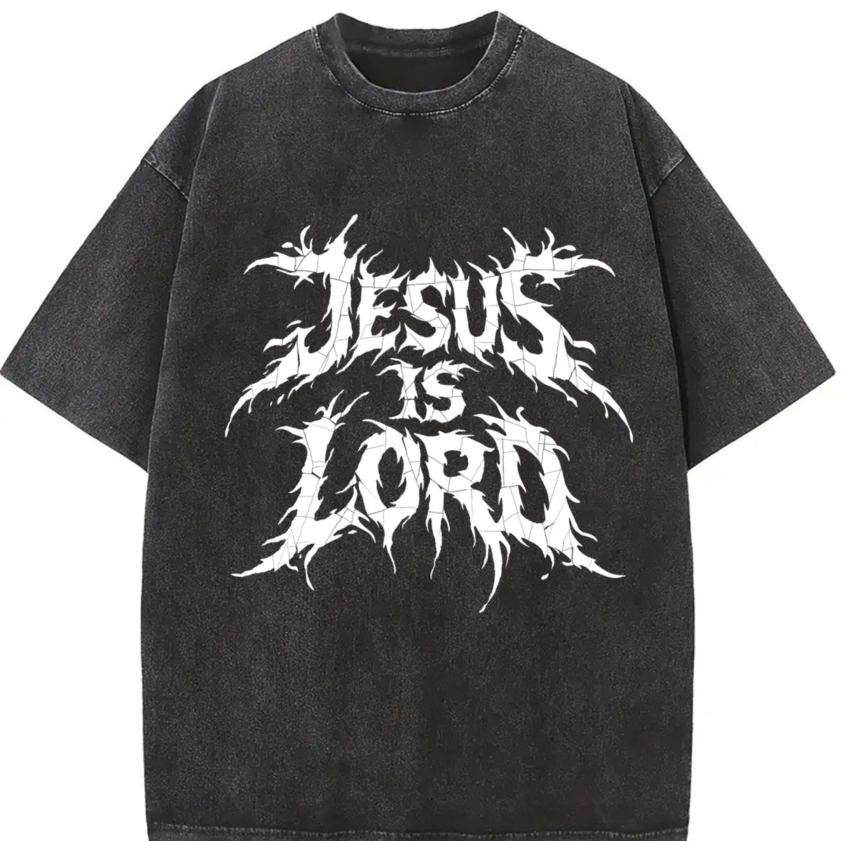 Jesus Is Lord Bold Metal Christian Faith Vintage Washed product image 2