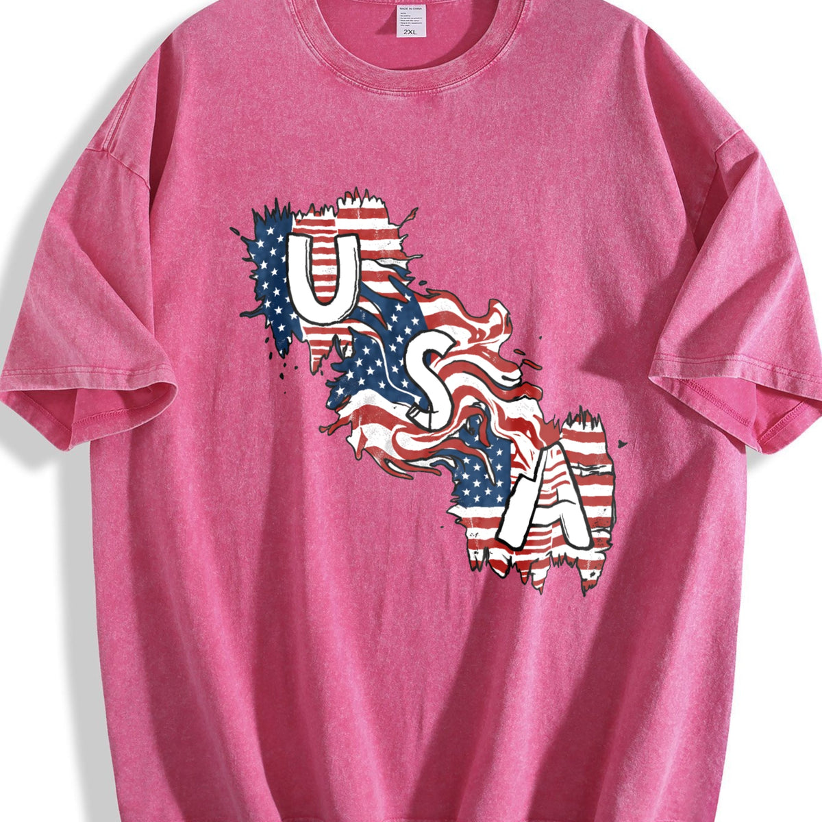 USA Flag Y2K Boxy Aesthetic Summer Vibes Lived-in Vintage product image 7