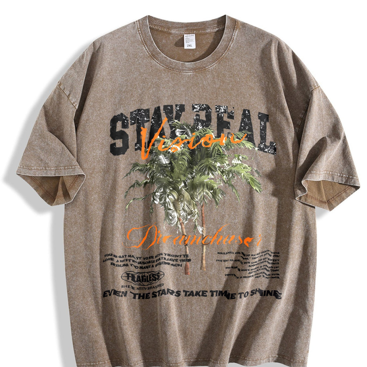 Stay Real Palm Tree Vintage Washed T-Shirt product image 3