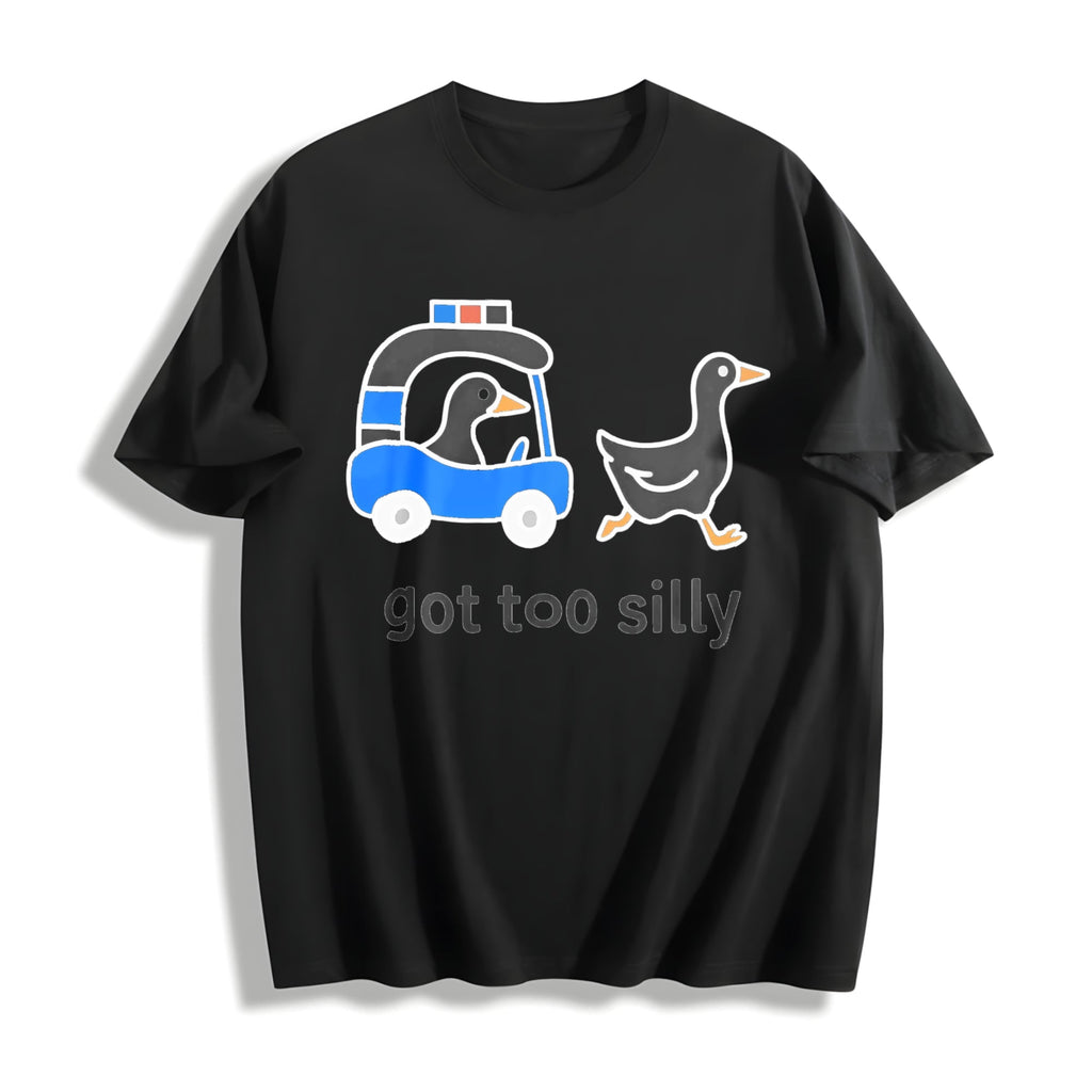 100 Silly Goose Police Chase Got Too Meme Funny Cotton product image 1