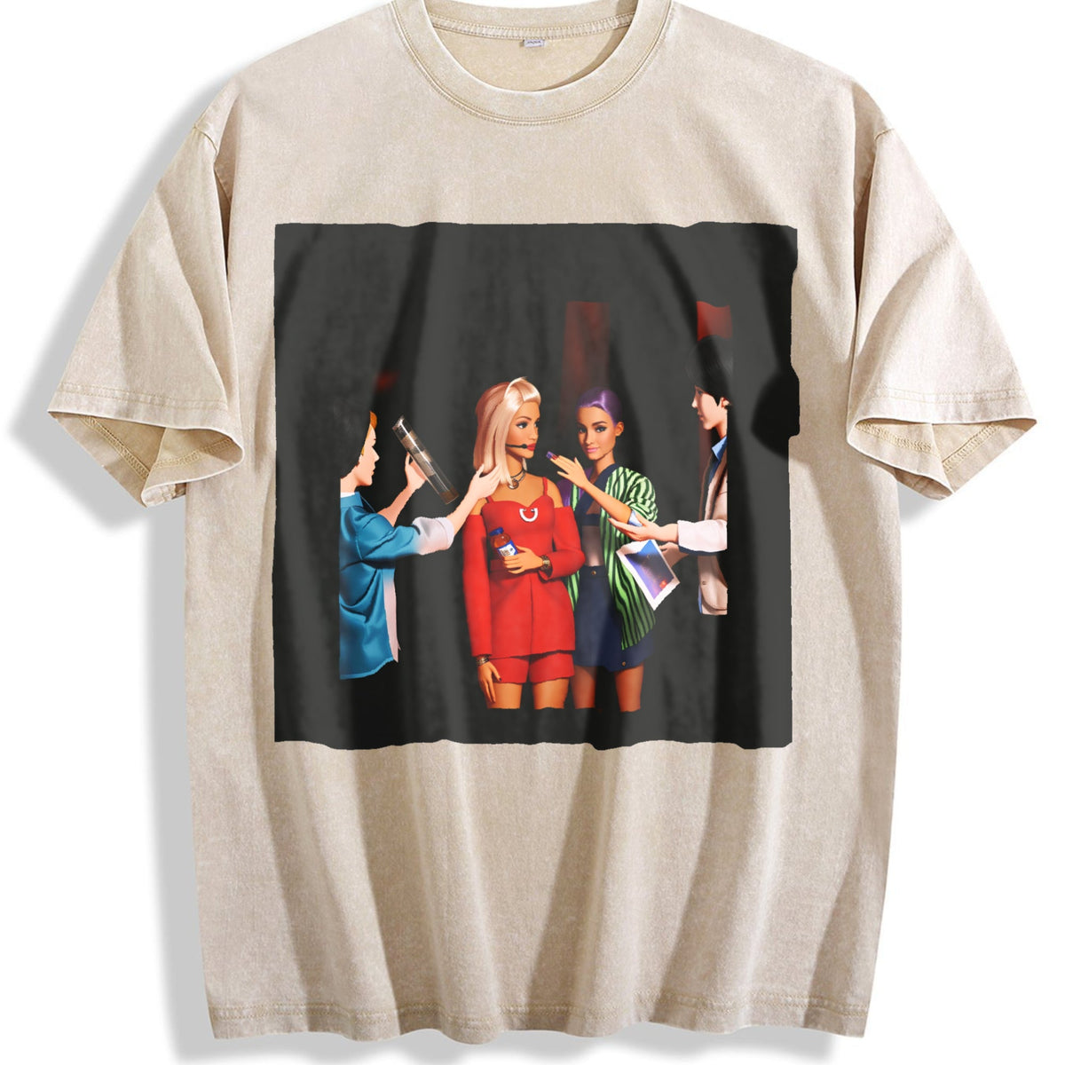 Doll Friends Night Out Vintage Washed T-Shirt product image 1