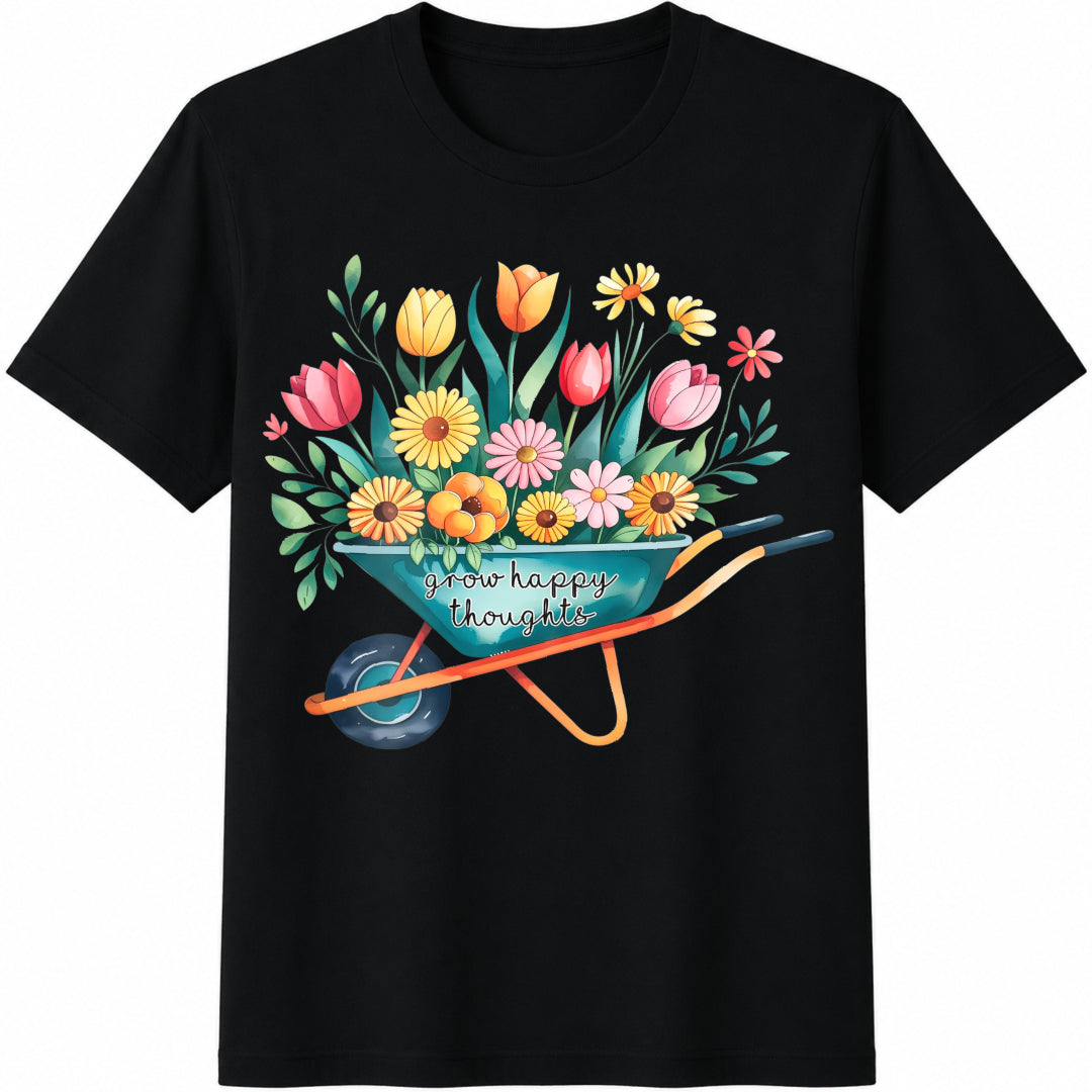 Cultivating Happy Thoughts Cotton T-Shirt product image 1