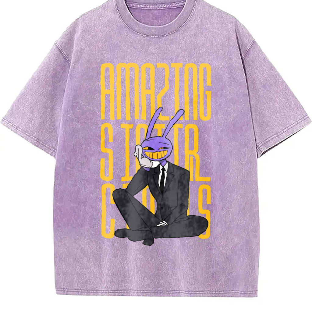 Black The Amazing Digital Circus Jax Vintage Washed T-Shirt product image 6