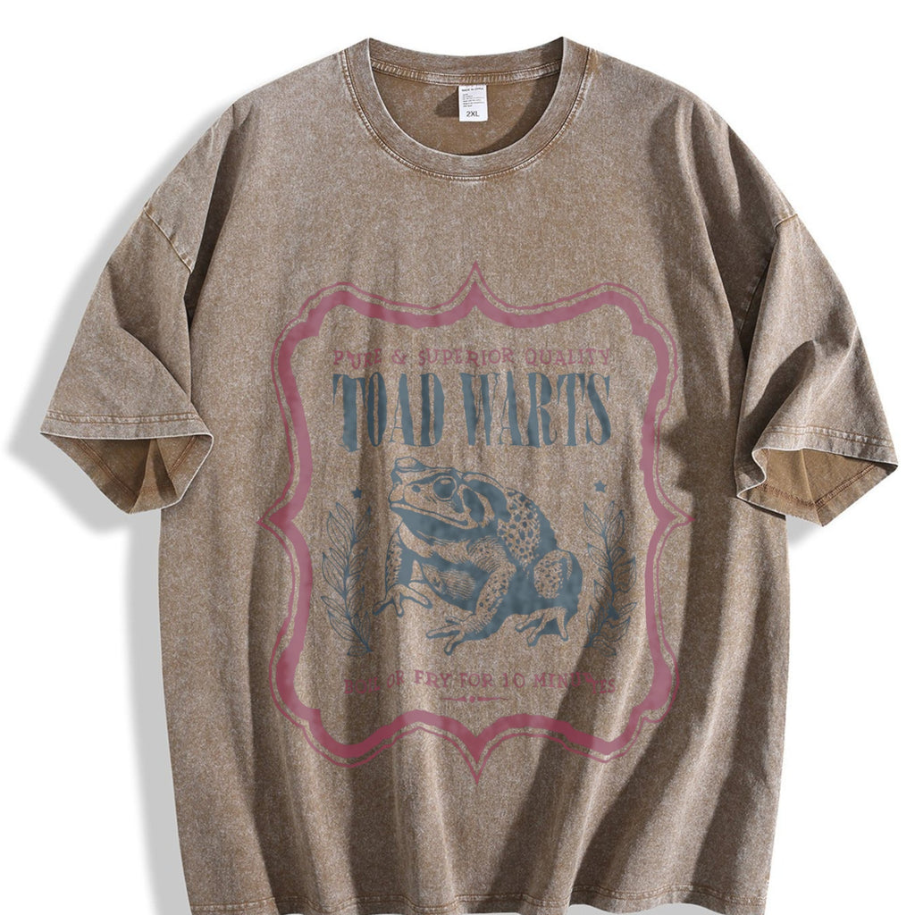 Funny Toad Warts Label 90s Vintage Washed T-Shirt product image 3