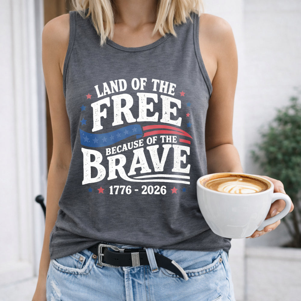 Land Of The Free Because Of The Brave Women's Tank Top