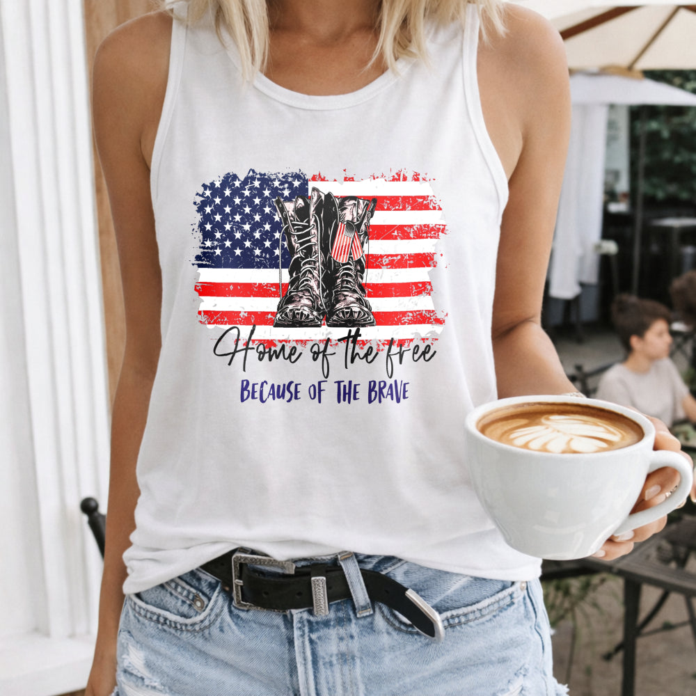Home Of The Free Because Of The Brave Women's Tank Top