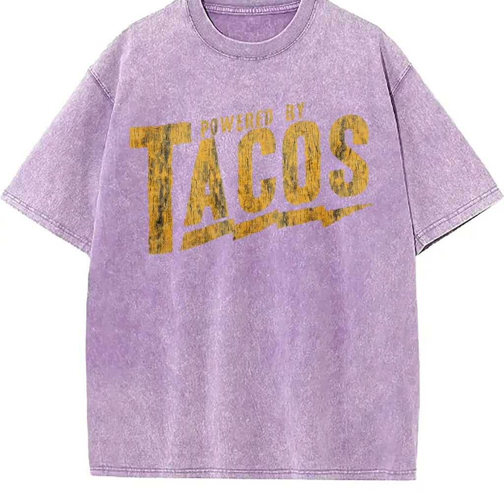 Powered By Tacos Funny Sarcastic For Guys Cool Vintage product image 6
