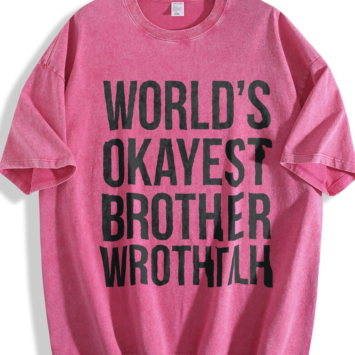 Worlds Okayest Brother Funny Big Sister Idea Vintage Washed product image 7