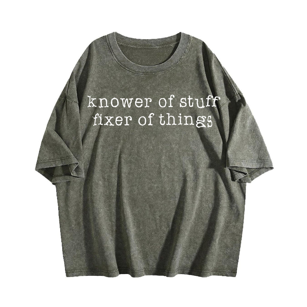 Knower Of Stuff Fixer Of Things Vintage Washed T-Shirt product image 4