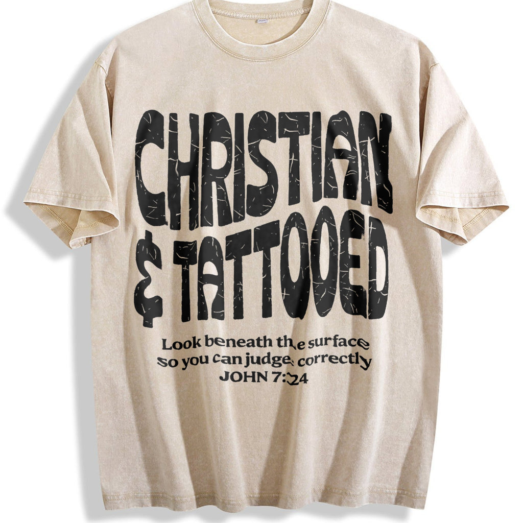 Christian & Tattooed John 7:24 Bold Art Vintage Washed product image 1