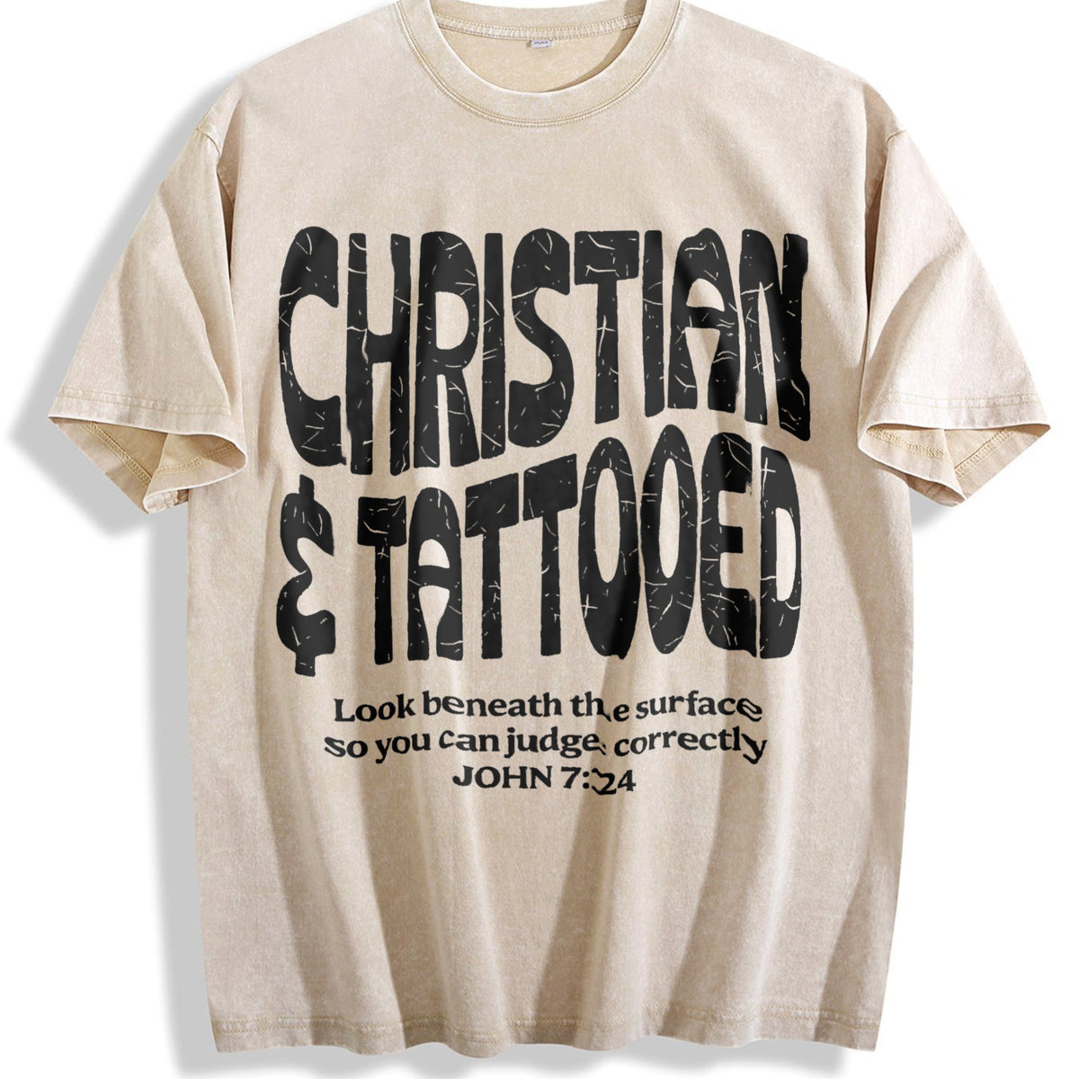 Christian & Tattooed John 7:24 Bold Art Vintage Washed product image 1