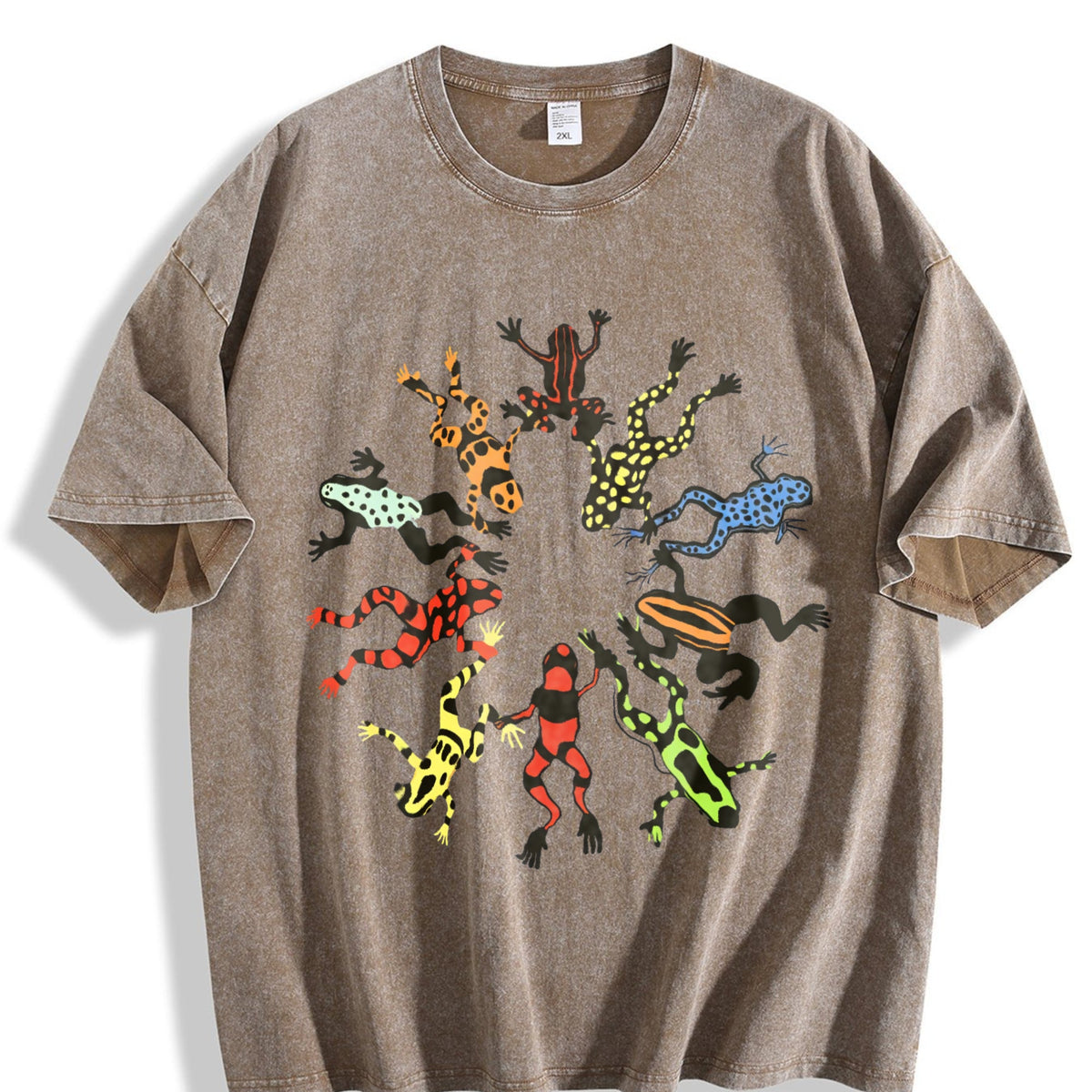 Dancing Frog Feast Vintage Washed T-Shirt product image 3