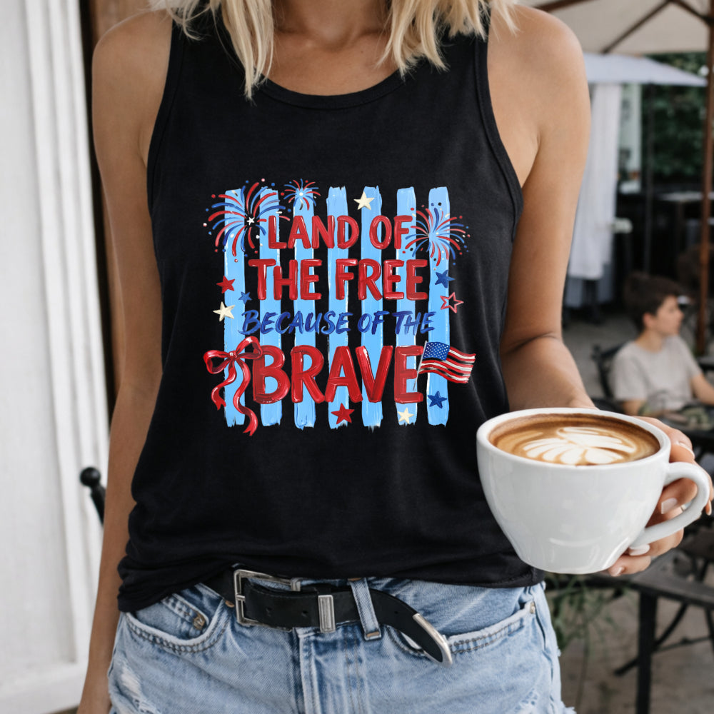 Land Of The Free Because Of The Brave Women's Tank Top