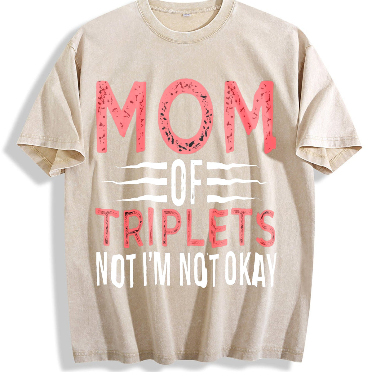 Mother Of Triplets Vintage Washed T-Shirt product image 1