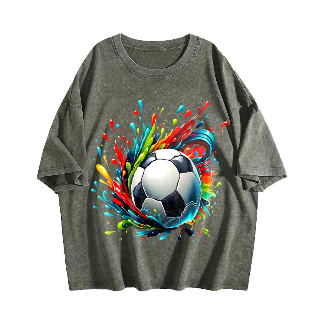 Global Soccer Fan Vintage Washed T-Shirt product image 4