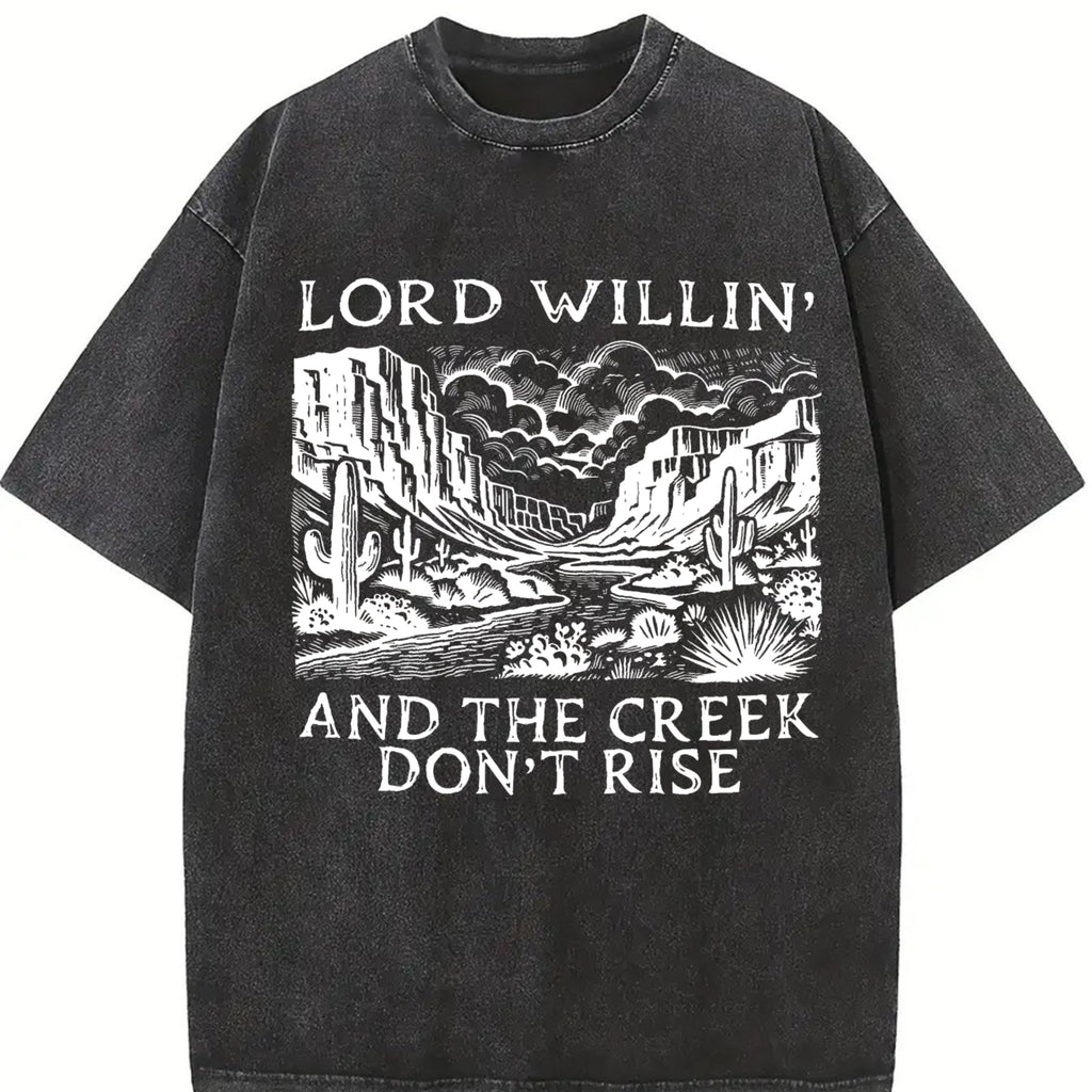 Lord Willin and the Creek Don't Rise Vintage Washed T-Shirt product image 2