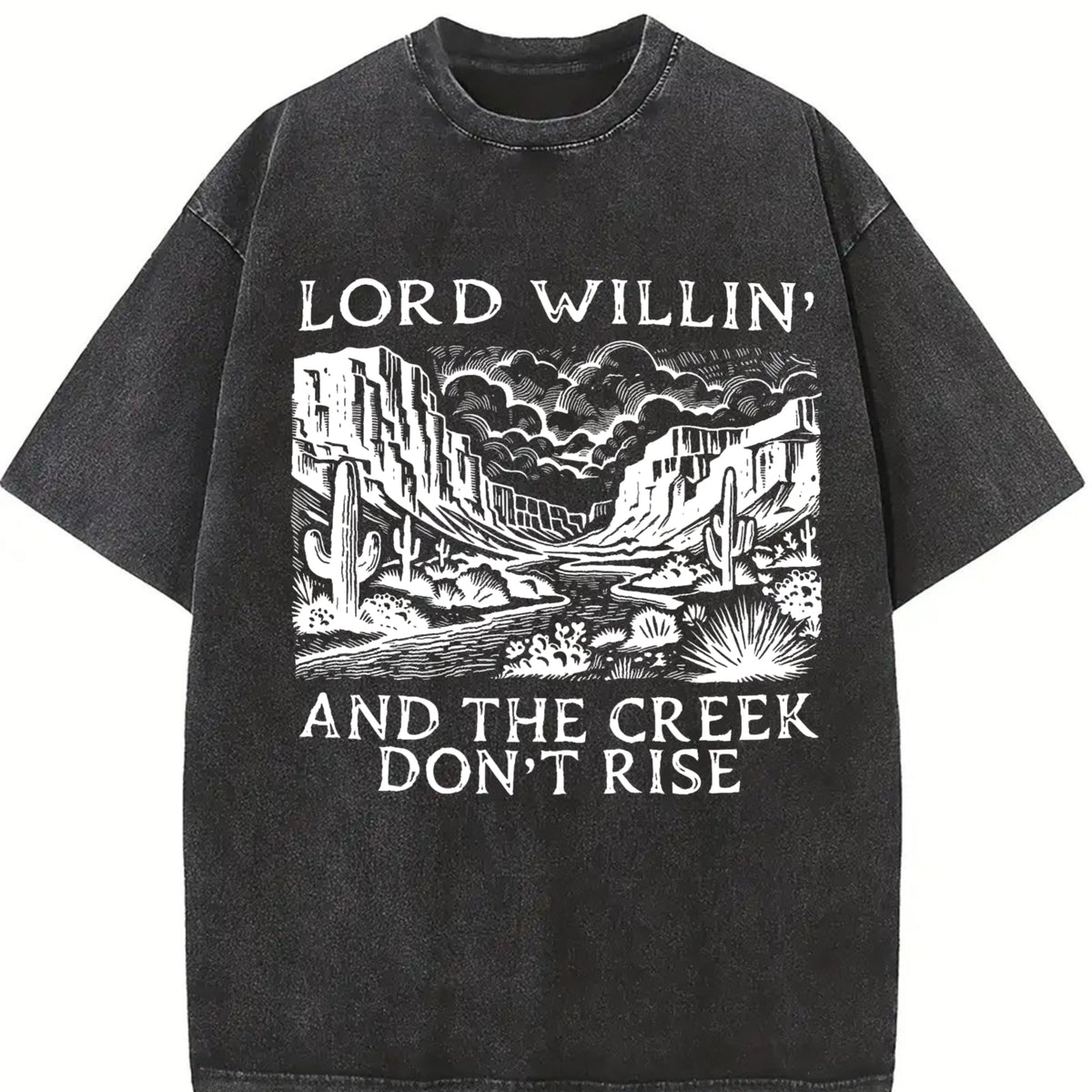 Lord Willin and the Creek Don't Rise Vintage Washed T-Shirt product image 2