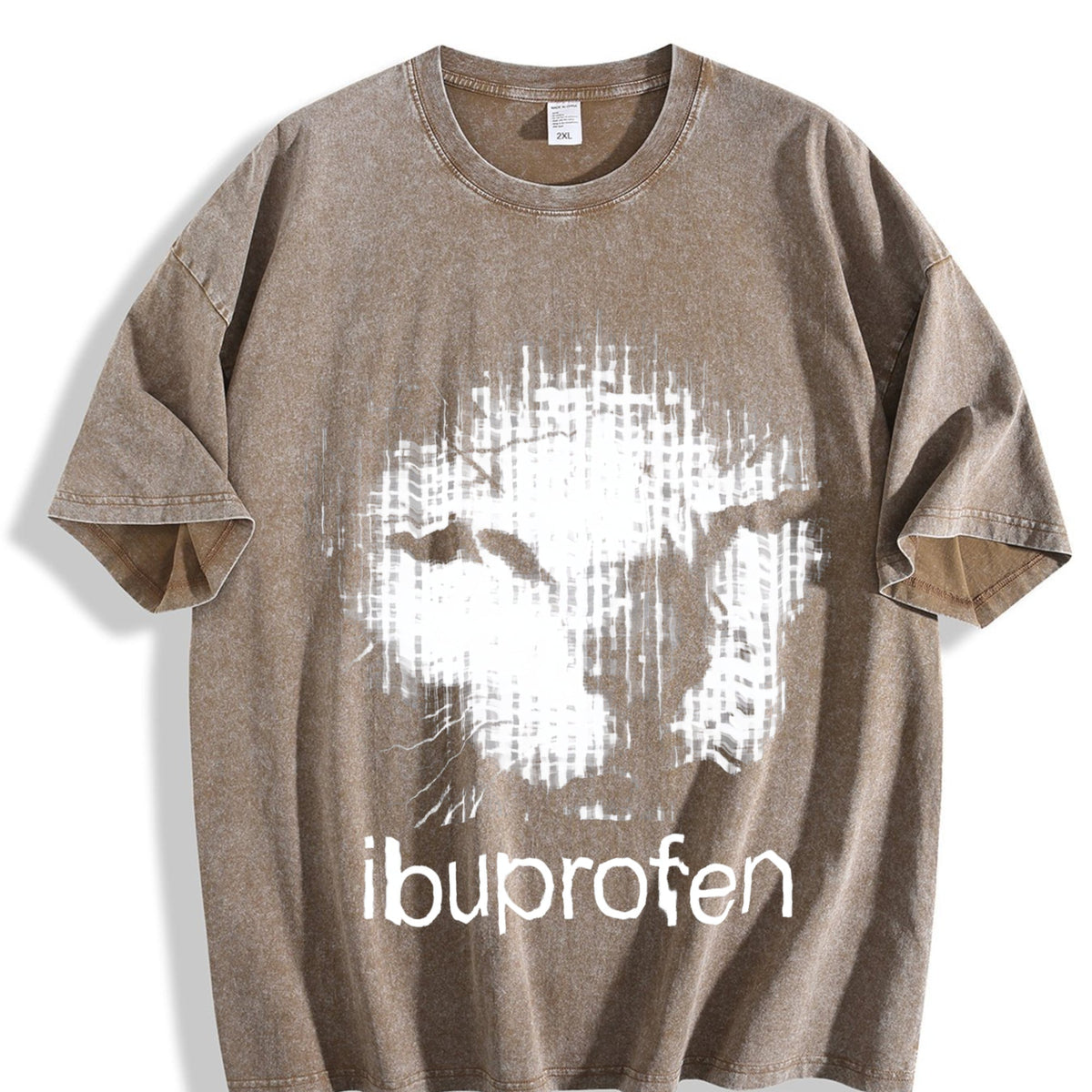 100 Ibuprofen Cat Meme Vintage Washed T-Shirt product image 3