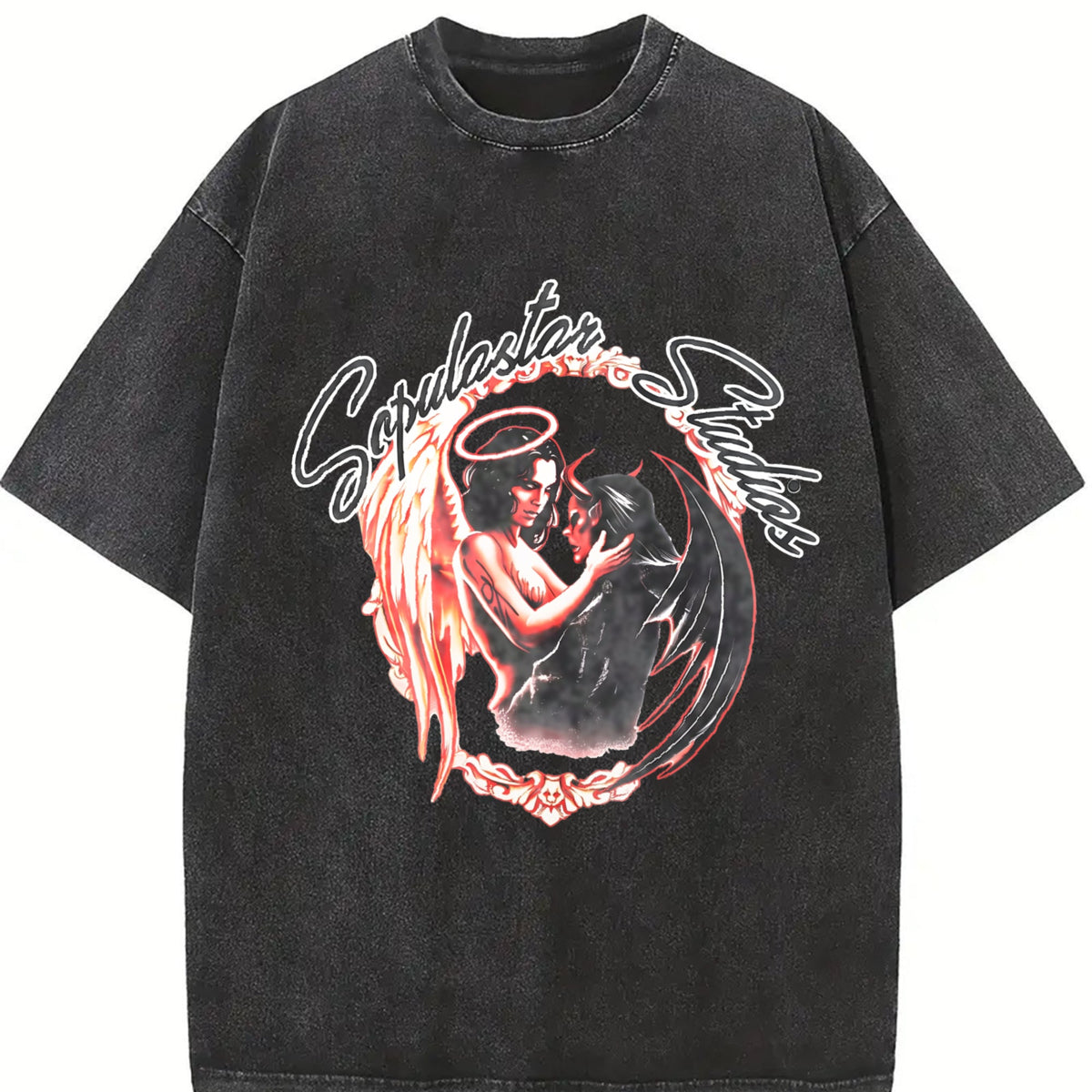 Angel Demon Vintage Washed T-Shirt product image 2