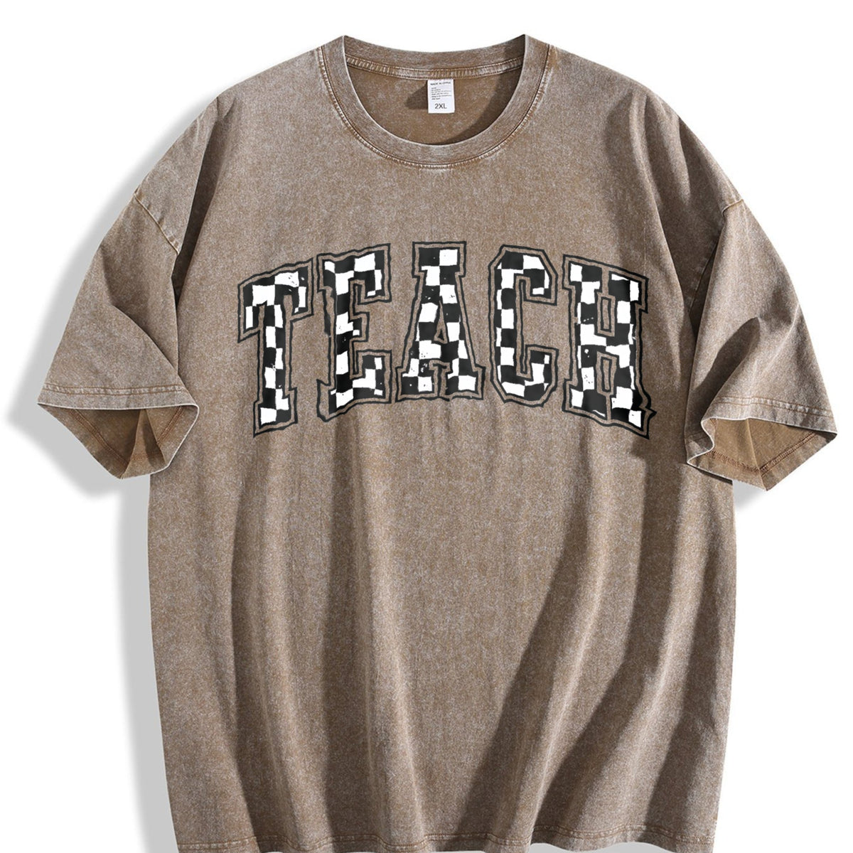 Checkered Teacher Vintage Washed T-Shirt product image 3