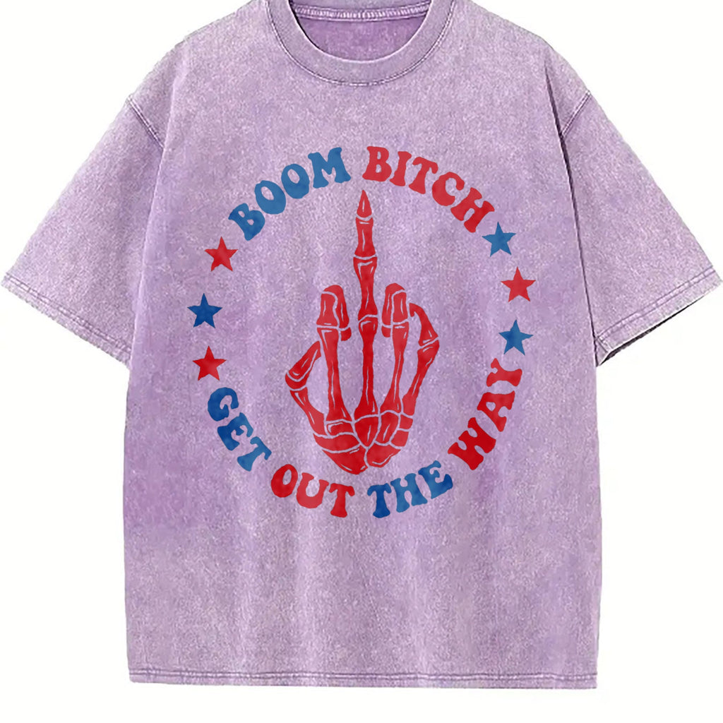 Boom Bitch Get Out The Way Vintage Washed T-Shirt product image 6