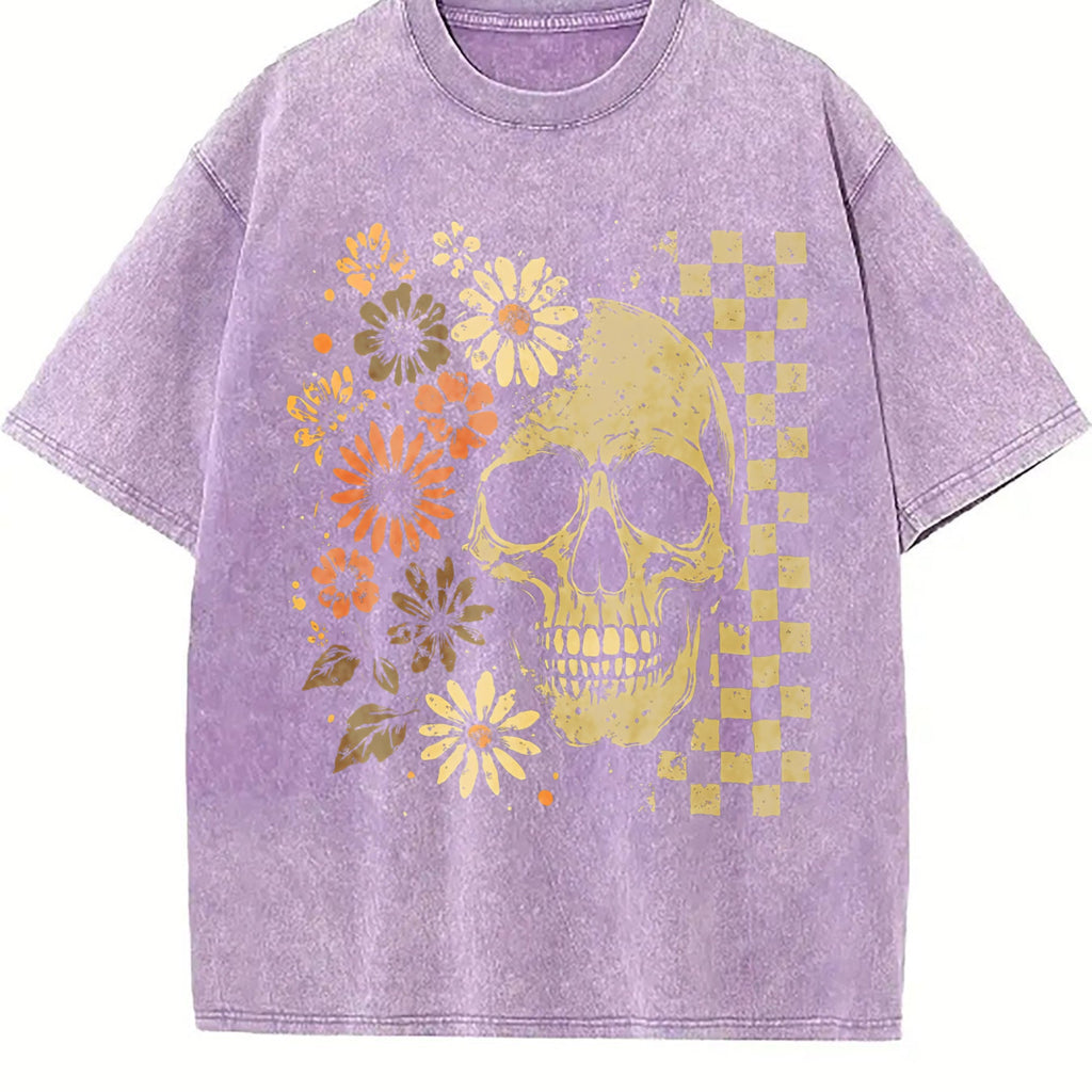 Boho Skull Vintage Washed T-Shirt product image 6
