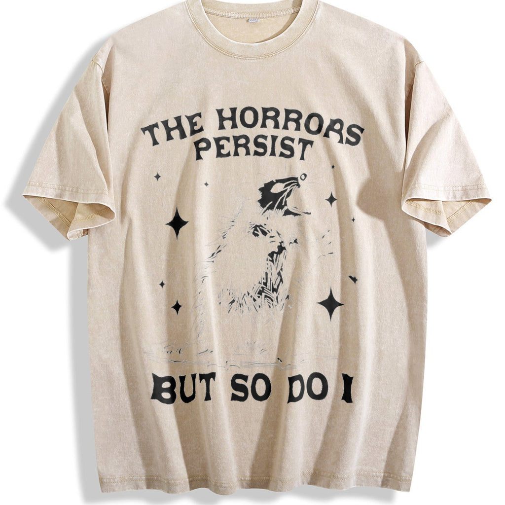 The Horrors Persist but So Do I Vintage Washed T-Shirt product image 1