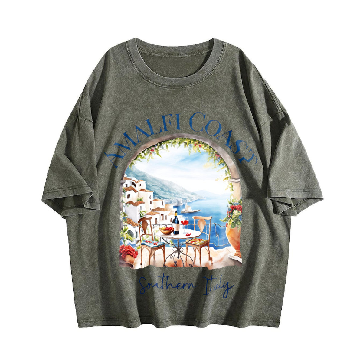 Amalfi Coast Southern Italy Watercolor Vintage Washed product image 4