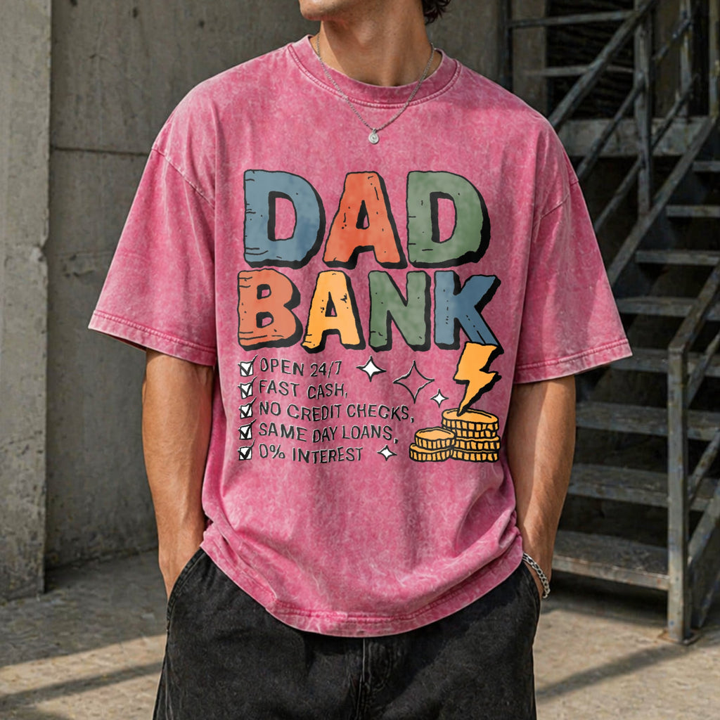 Funny Dad Vintage Washed T-Shirt product image 7