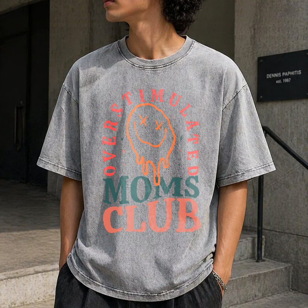 Overstimulated Moms Club Vintage Washed T-Shirt product image 12