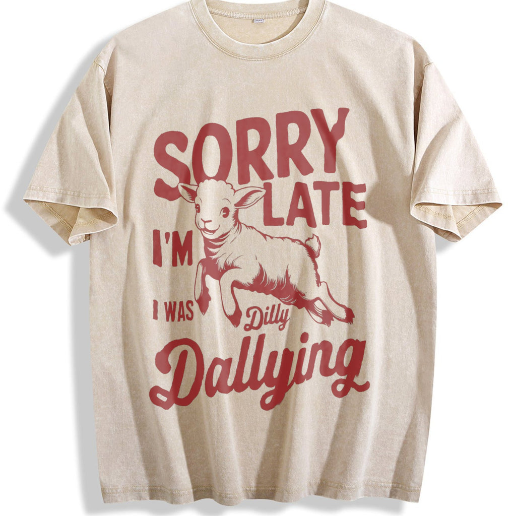 Sorry I'm Late I Was Dilly Dallying 90s Vintage Washed product image 1