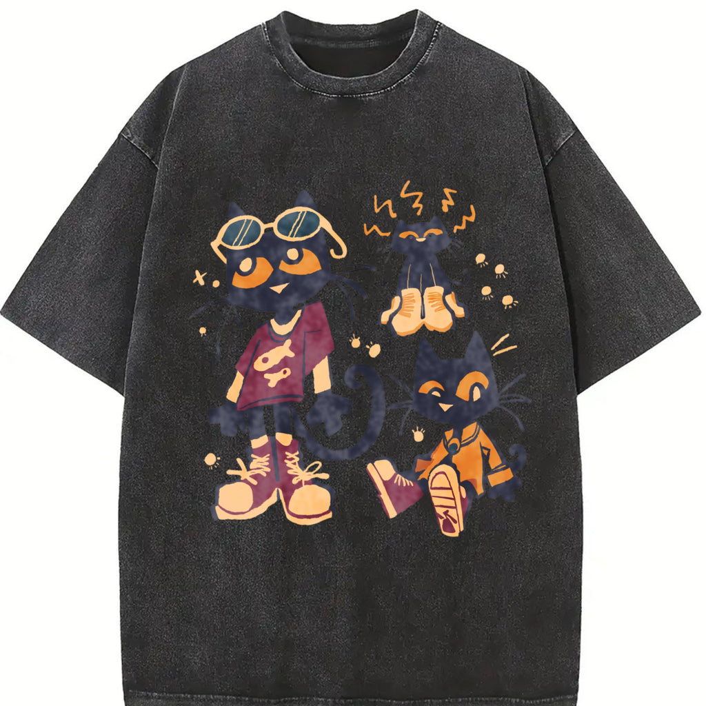 Pete The Cat Cartoon Funny - - S-5xl - & Vintage Washed product image 2