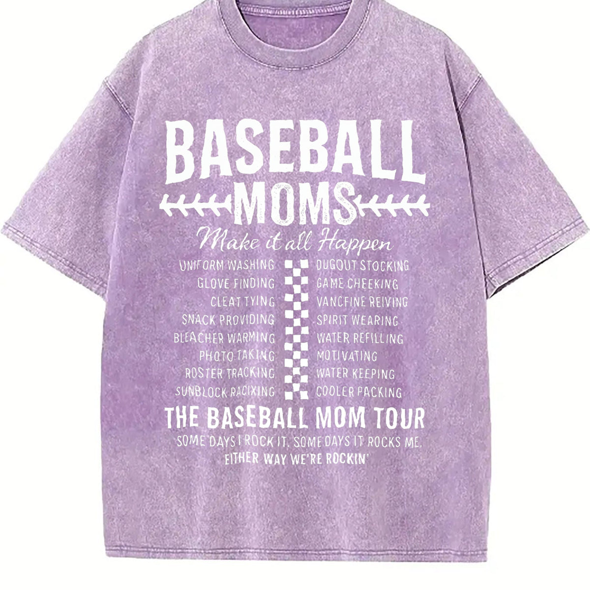 Funny Baseball Mom Vintage Washed T-Shirt product image 6