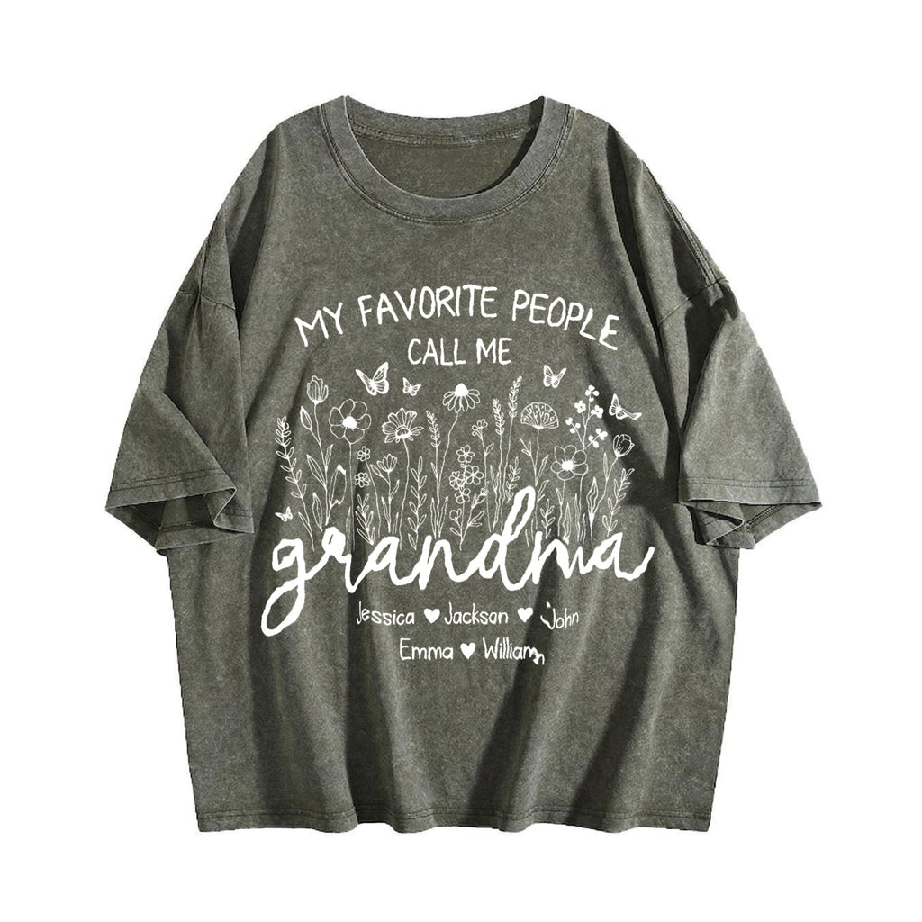 Grandma With Names Vintage Washed T-Shirt product image 4