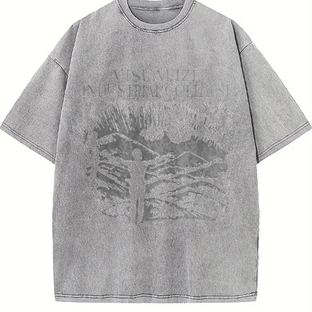 Visualize Industrial Collapse Vintage Washed T-Shirt product image 5