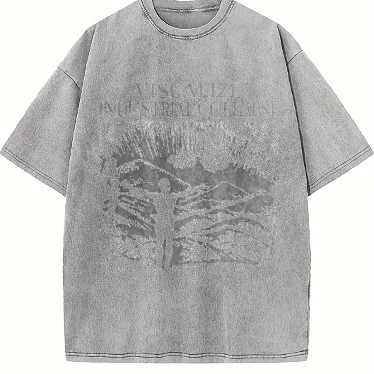 Visualize Industrial Collapse Vintage Washed T-Shirt product image 5