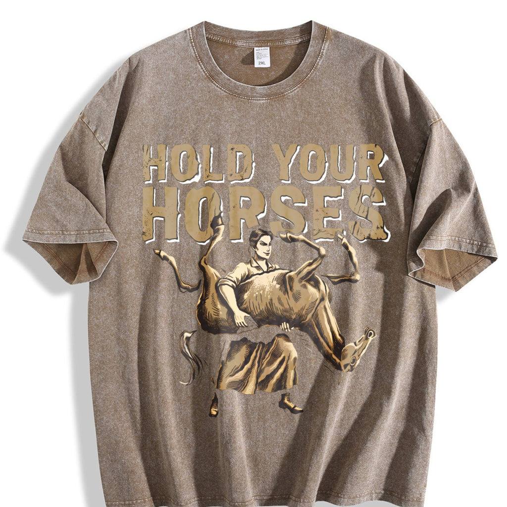 Hold Your Horses Cowboy Frog Vintage Washed T-Shirt product image 3