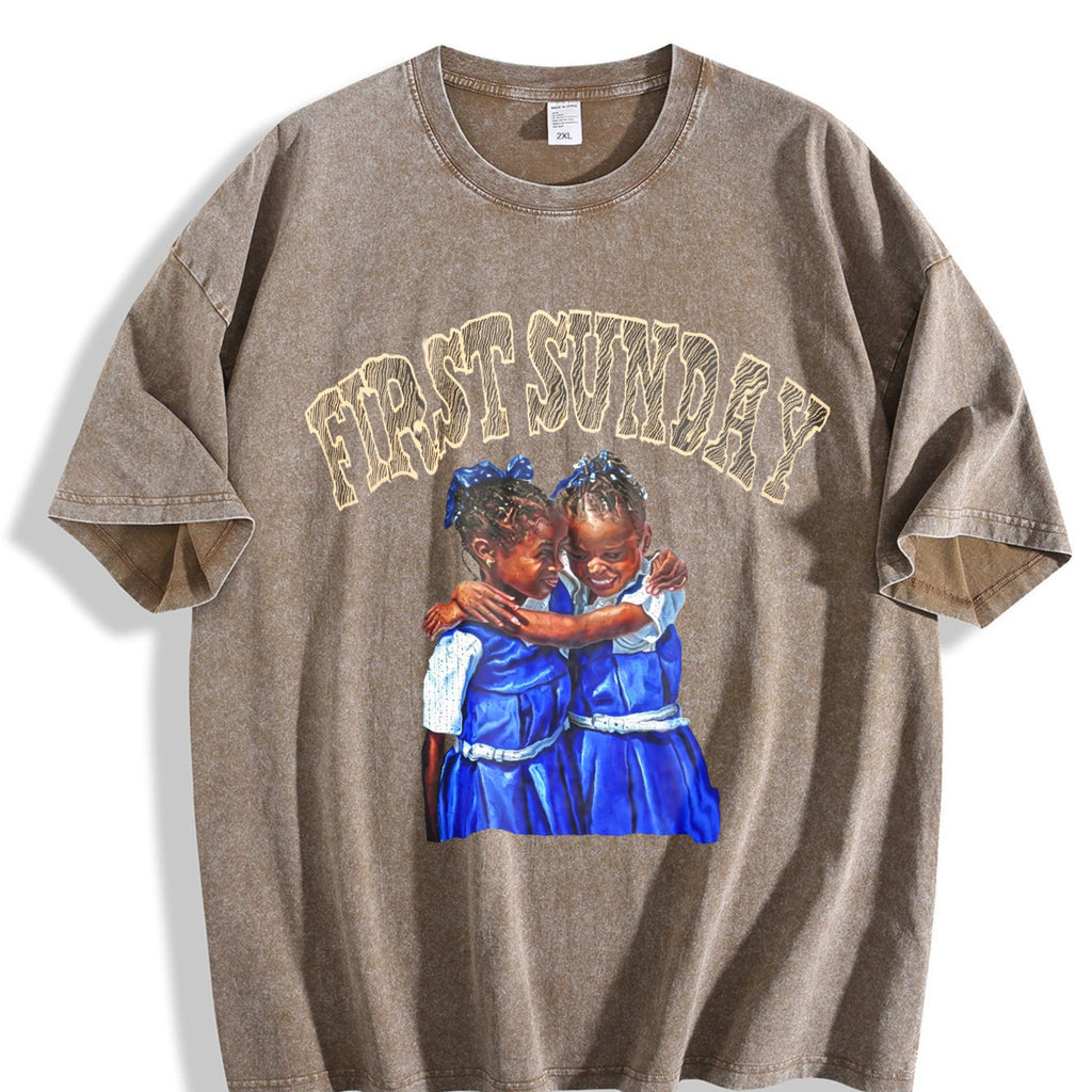 First Sunday Children Hugging Vintage Washed T-Shirt product image 3