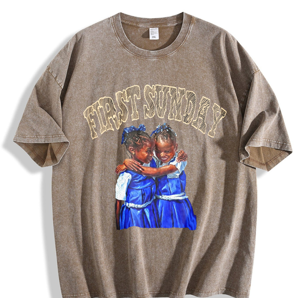 First Sunday Children Hugging Vintage Washed T-Shirt product image 3