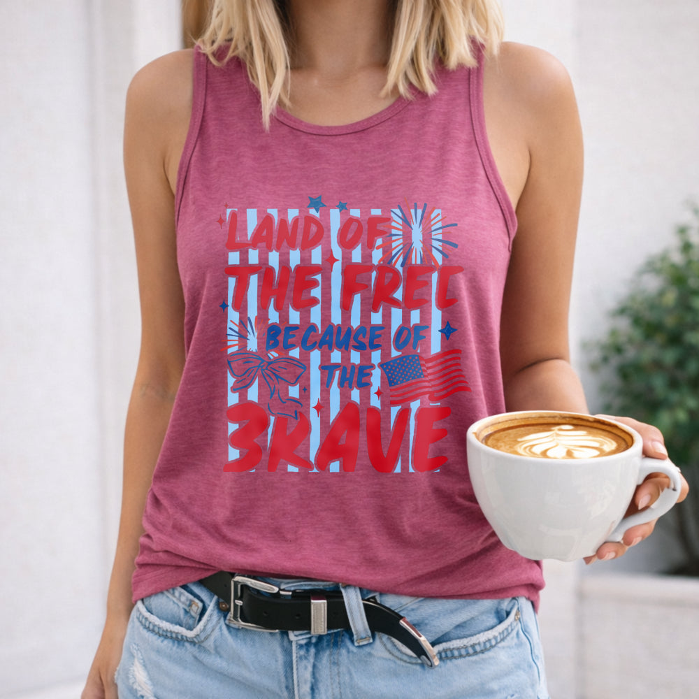 Land Of The Free Because Of The Brave Women's Tank Top