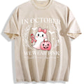 In October We Pink Ghost Vintage Washed T-Shirt product image 1