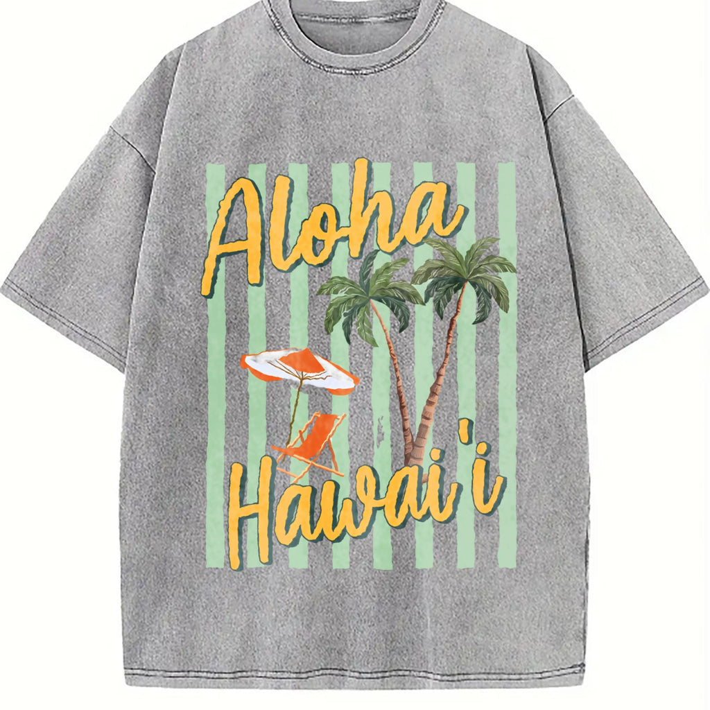 Aloha Hawaii Tropical Beach Summer Vacation Vintage Washed product image 5