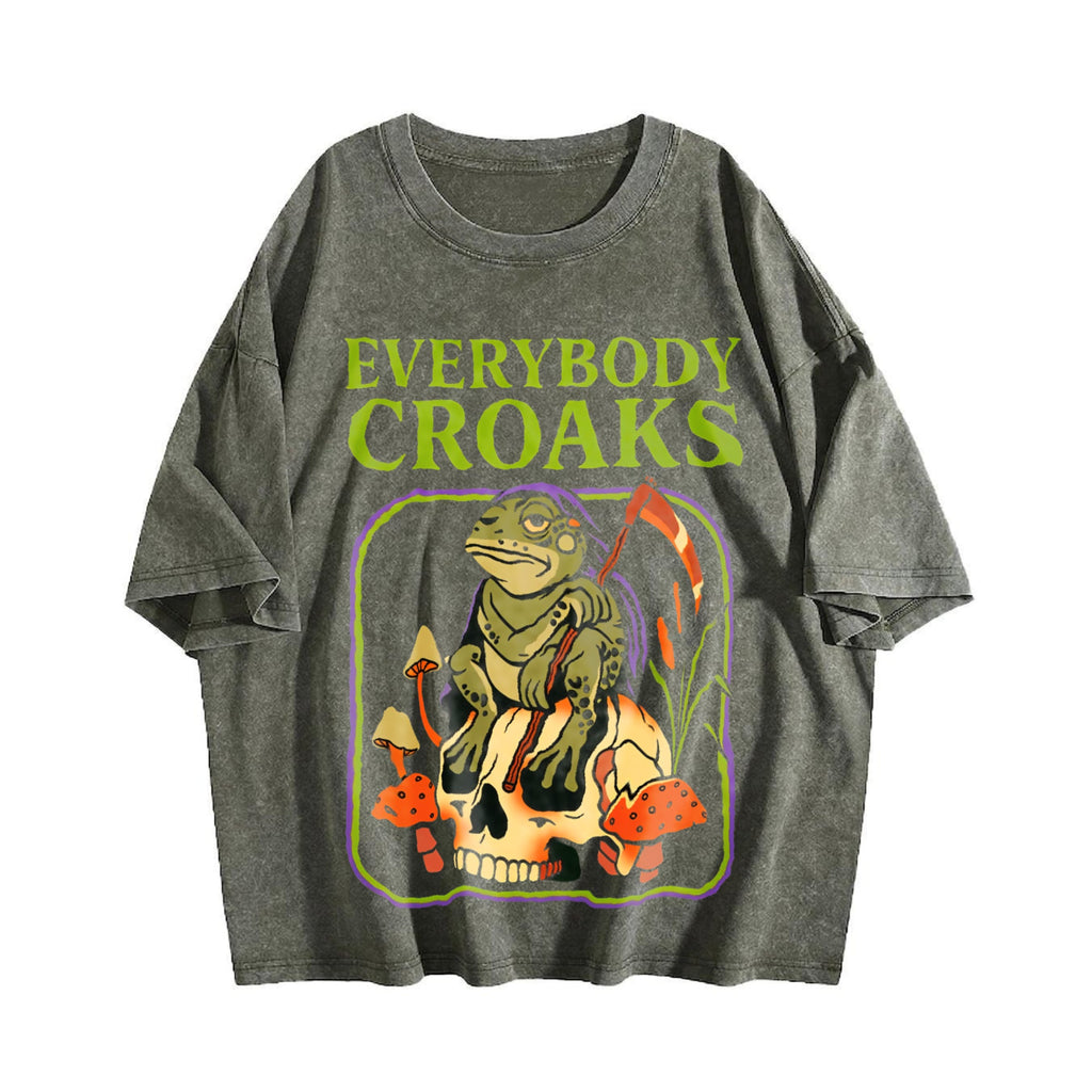 Everybody Croaks Vintage Washed T-Shirt product image 4