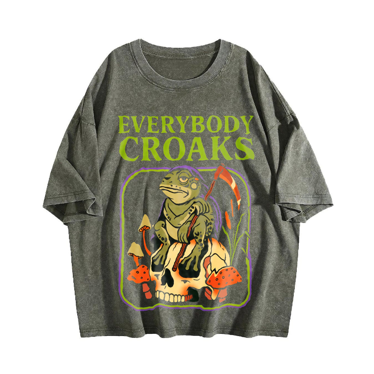 Everybody Croaks Vintage Washed T-Shirt product image 4