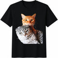 Funny Cat Duo Cotton T-Shirt product image 1