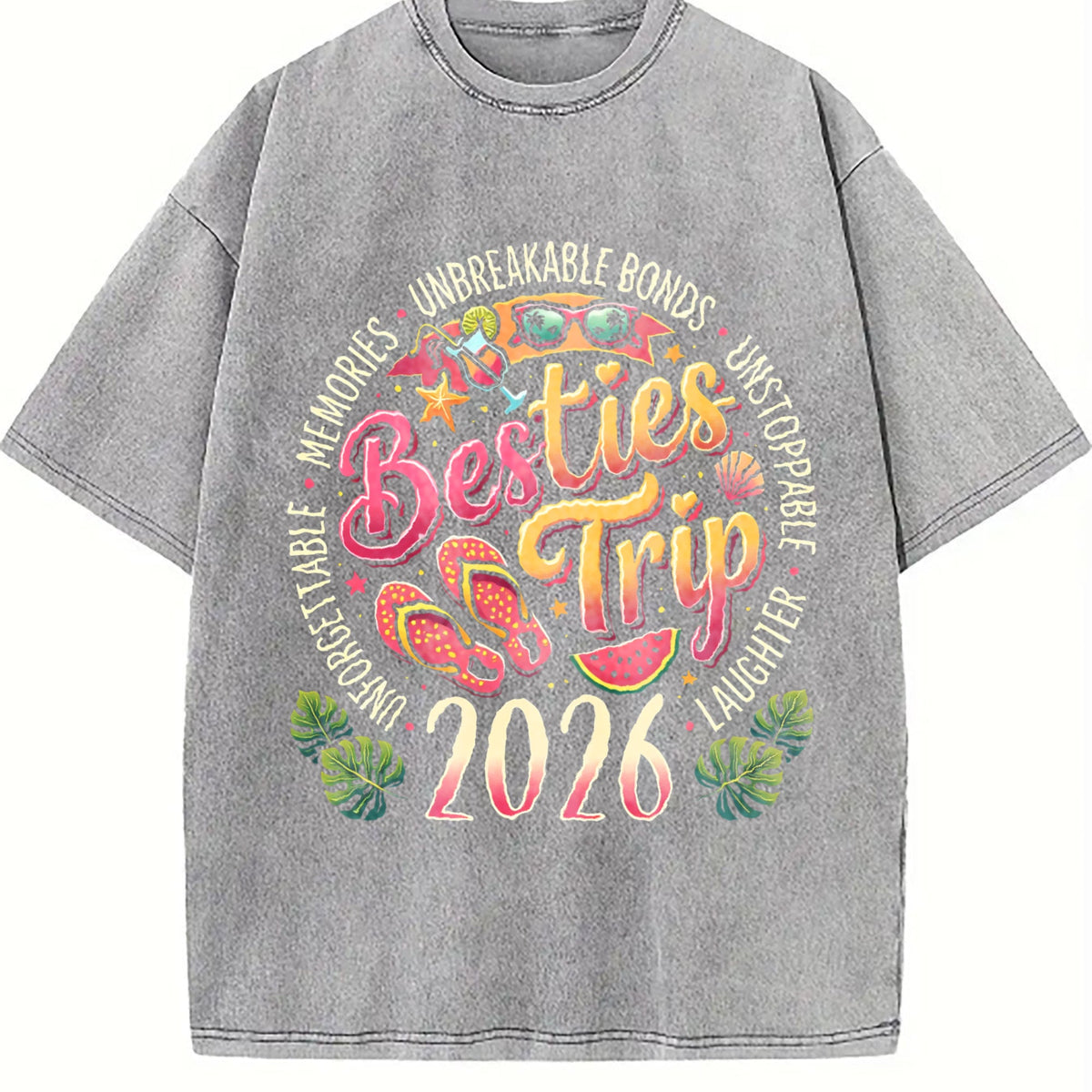 Y2K 100 Boxy Aesthetic Summer Vibes Vintage Washed T-Shirt product image 5