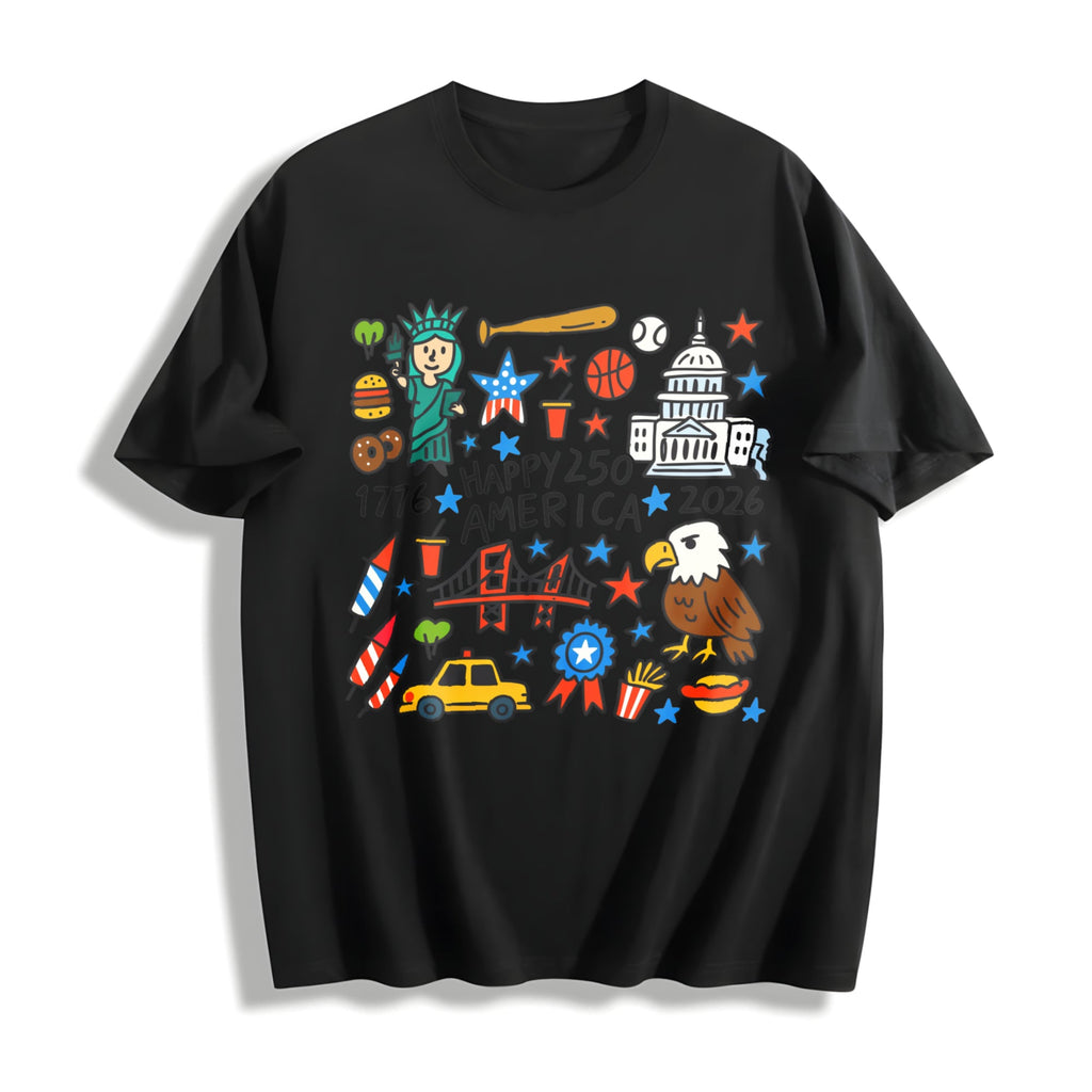 Happy 250 America Cotton T-Shirt product image 1