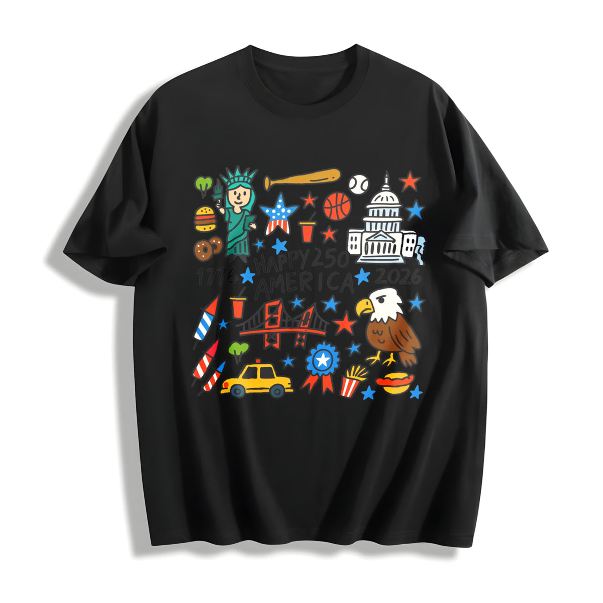 Happy 250 America Cotton T-Shirt product image 1