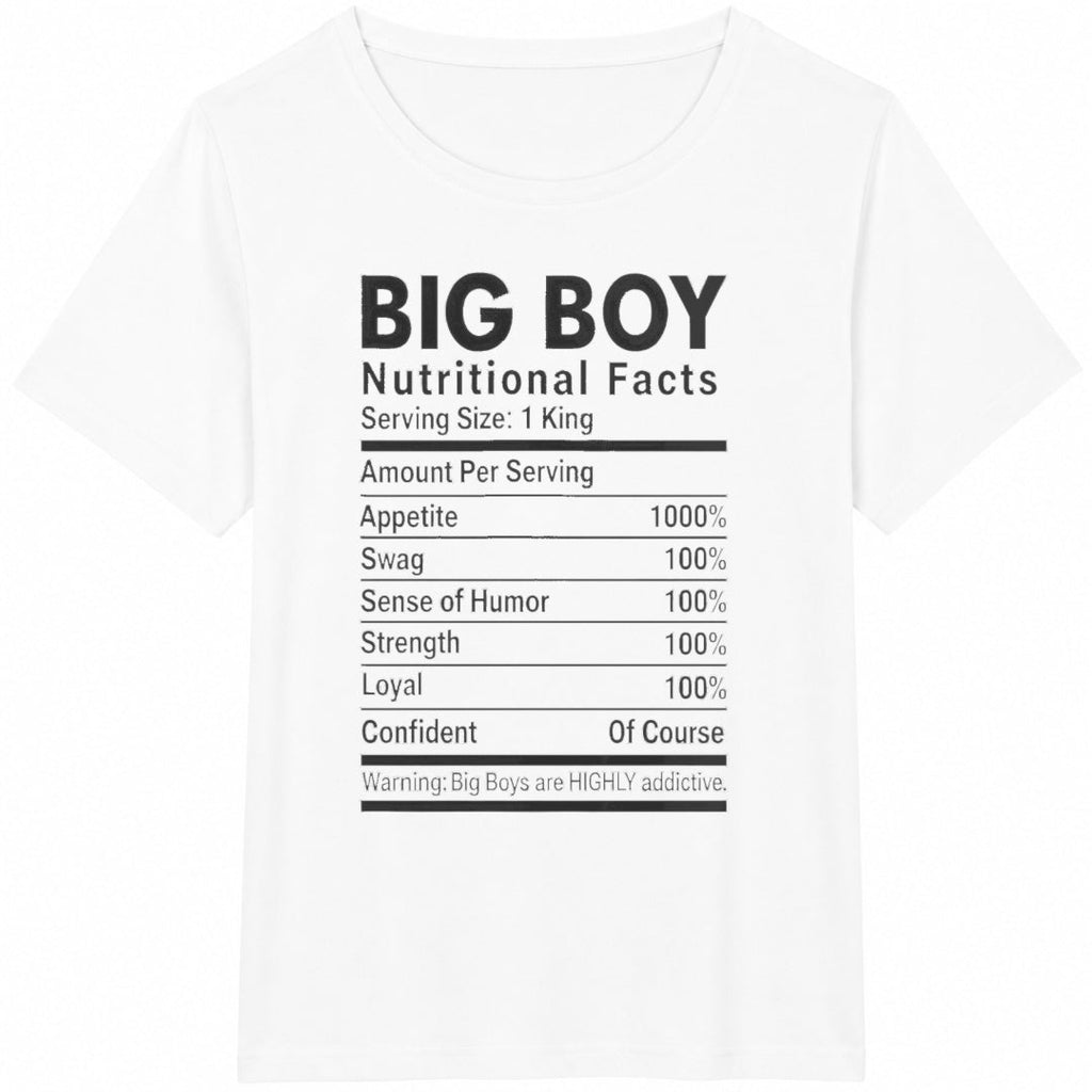 Big Boy Nutritional Facts - With Humorous Cotton T-Shirt product image 2